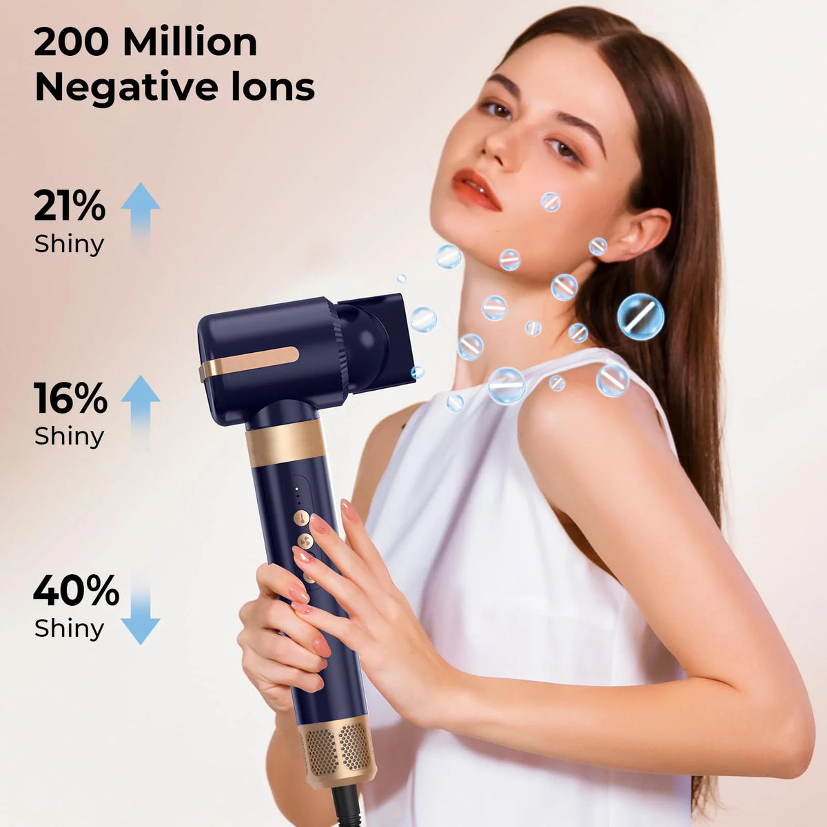 Brosse Soufflante 7 en 1 UKLISS – Sèche-cheveux Moteur Brushless Haute Vitesse, Ionique, Diffuseur & Bigoudi Automatique