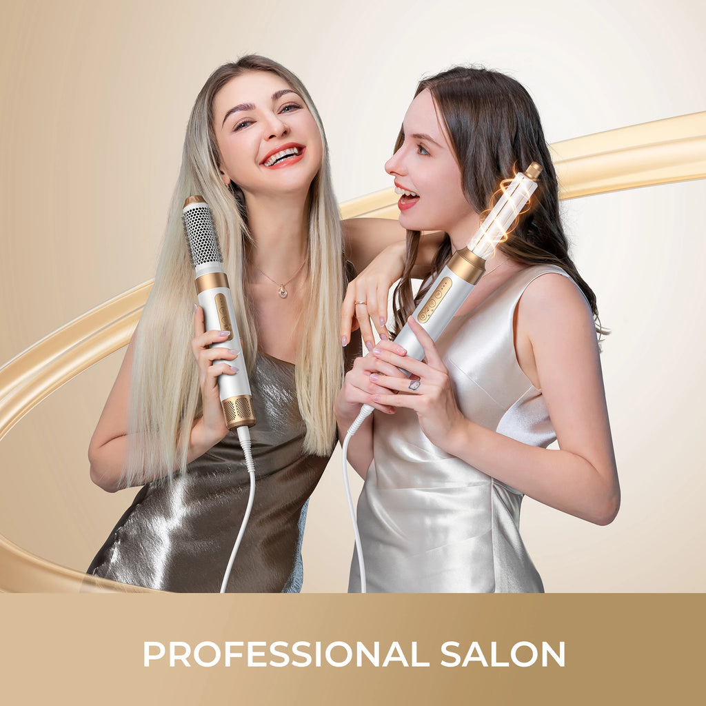 Brosse Soufflante 7 en 1 UKLISS – Sèche-cheveux Moteur Brushless Haute Vitesse, Ionique, Diffuseur & Bigoudi Automatique