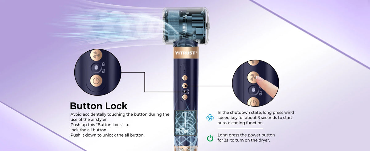 Brosse Soufflante 7 en 1 UKLISS – Sèche-cheveux Moteur Brushless Haute Vitesse, Ionique, Diffuseur & Bigoudi Automatique